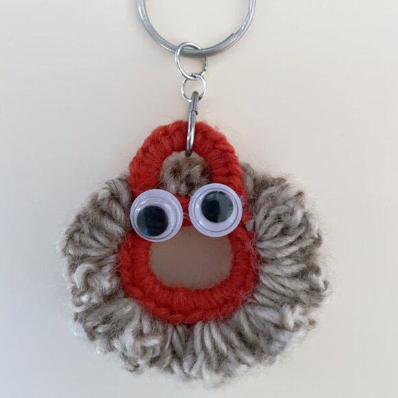 Lightweight Keychain Charm, Crochet Handmade Backpack Charm - Picture 5 of 7